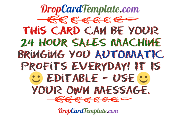 drop card template website graphic