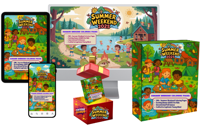 Summer Coloring Pages (PLR)