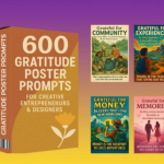 600 Gratitude Poster Prompts for Creators (PLR)