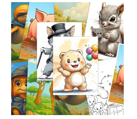 Animal Kingdom Coloring Adventure - (PLR) Coloring Pack