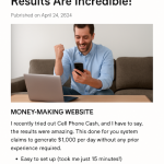 Cell phone cash review