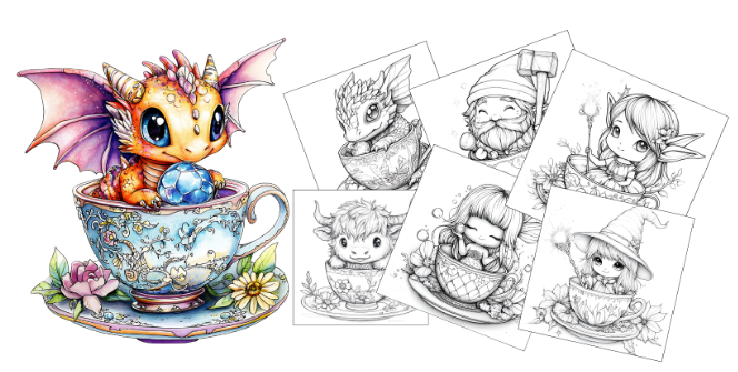 Enchanted - Coloring Pages (PLR)