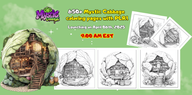Mystic Cabbage - Coloring Pages (PLR)