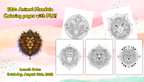 Animal Mandala - (PLR) Coloring Pack