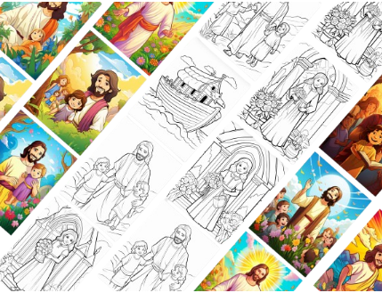 u84-Bible-Christian-Coloring-Pages-w-PLR-1