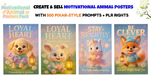 u84-Motivational-Animal-Posters-Pack-PLR